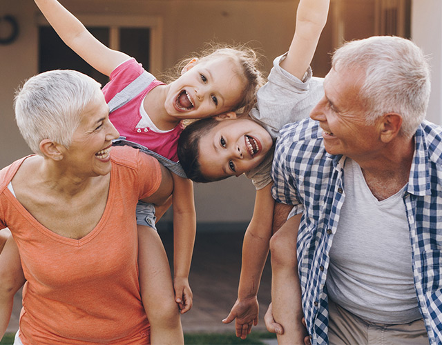Denver Cataract Surgery patient spending time with grandchildren