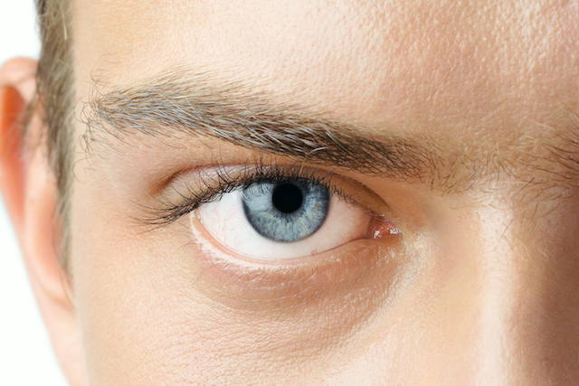 close up of man's eye